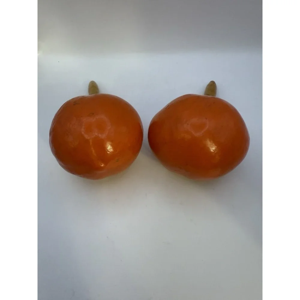 Vintage Hand Painted Florida Gourd Maracas Wooden Handle Pair Souvenir‎